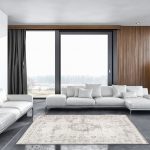 tapis Louis De Poortere CA 8383 Fading World Medaillon Salt Pepper interior