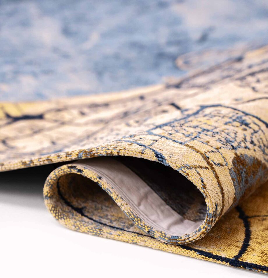 Louis De Poortere tapis Cities Dubai 9698 Gold Sea fold