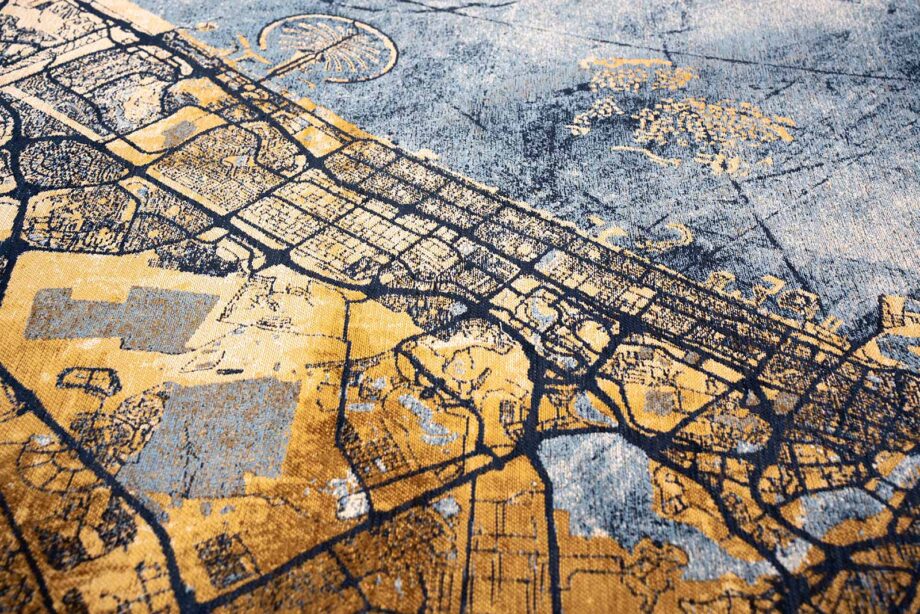 Louis De Poortere tapis Cities Dubai 9698 Gold Sea zoom 4