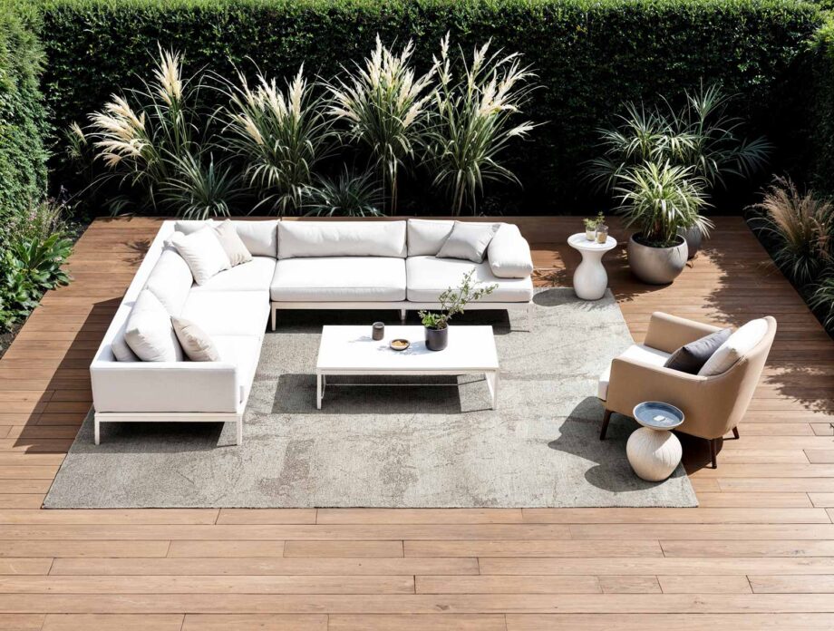 Louis De Poortere tapis Mad Men Sol 9735 Albatre outdoor